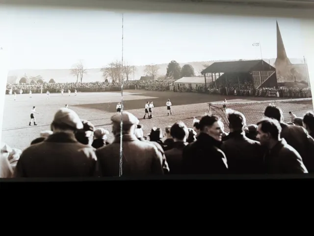 Brechin City FC 1950's - Picture 15"×8" Shows Ground/Players/Spectators