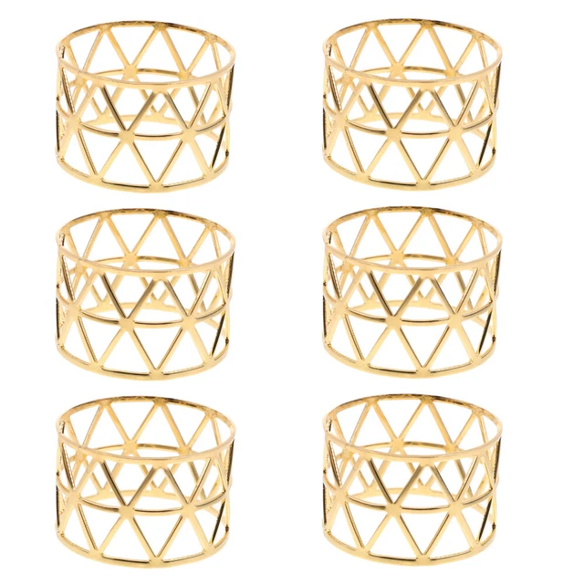 Lot De 12 Ronds De Serviette En Bois Faits à La Main Pour Décoration De Table De Dîner, Fête