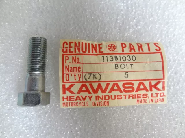 Kawasaki NOS NEW 113B1030 Hex Head Bolt 10x30 KZ KZ1000 Police