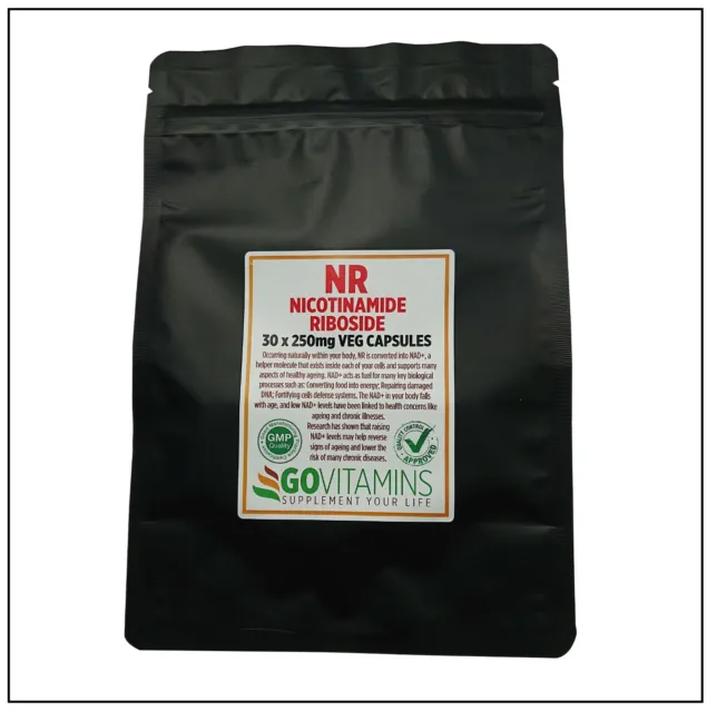Top Verkauf Nr Nicotinamide Riboside 250mg Veg Kapseln 99.52% NAD + Anti Aging