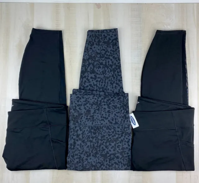 Old Navy Active Go Dry Powersoft Womens Plus Size 3XL Leggings Mixed Lot Set