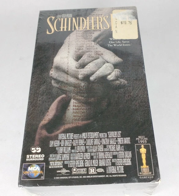 SCHINDLERS LIST VHS 1997 MCA 2Tape Set £11.56 PicClick UK