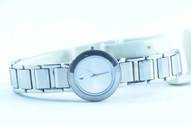 Movado Museum Orologio Raro Acciaio/Acciaio 22MM Alto Quarzo