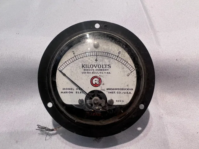 Vtg Marion Electric Kilovolts Direct Current Meter Gauge Model H53 USA