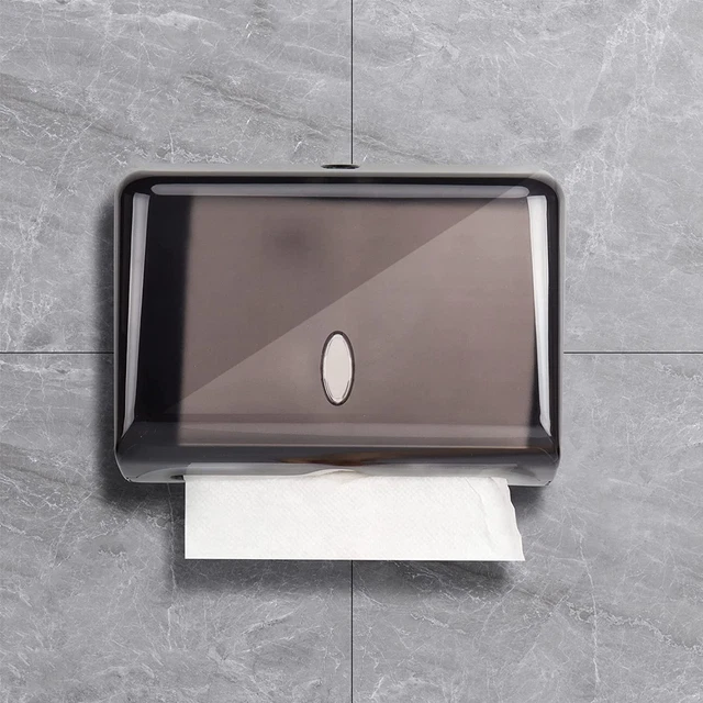 NICEME Dispenser asciugamani di carta, porta asciugamani di carta da cucina, montato a parete mano pieghevole a C