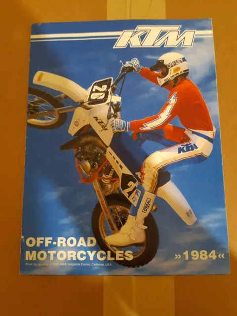 KTM 1984 MX Motocross Motorbike Sales Brochure Leaflet Original Enduro 1980's