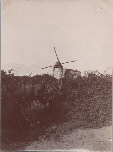 France, Saint-Brevin-les-Pins, Moulin à vent  Vintage albumen print Tirage alb