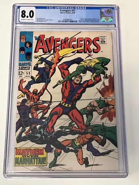 AVENGERS   #55  First App ULTRON.   CGC  8.0