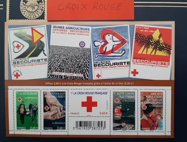 Bloc Feuillet 2011 N°F4621 Timbres France Neufs Croix Rouge