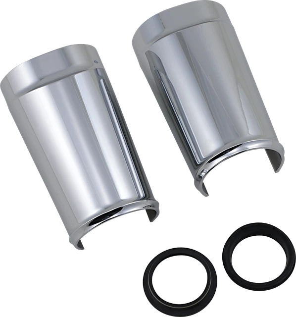 Arlen Ness Fat Tire Fork Boot Covers Pair Chrome Harley Ultra Limited Low 16-20