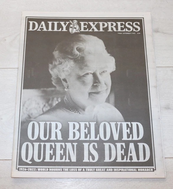 DAILY EXPRESS NEWSPAPER Friday September 9th 2022 Death of HM Queen