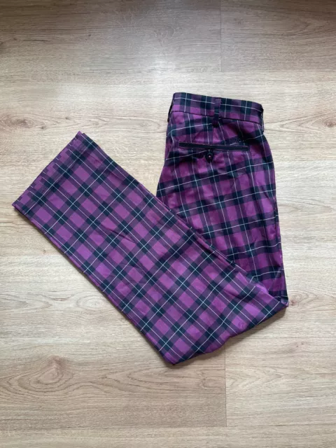 Ping Collection Golf Trousers Pink/Purple Check W30” L31” Men’s Golf Trousers