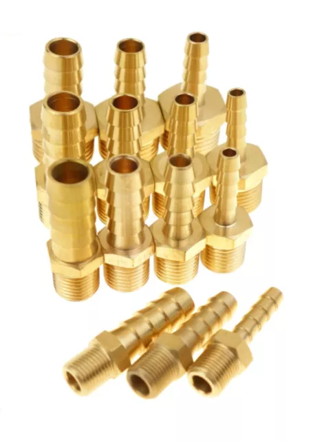 BSP Taper Thread x Hose Tail End Connector Brass Fitting for Air Water & Fuel