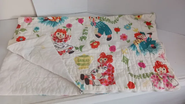 Vintage Mid Century Raggedy Ann & Andy Child's Sleeping Bag