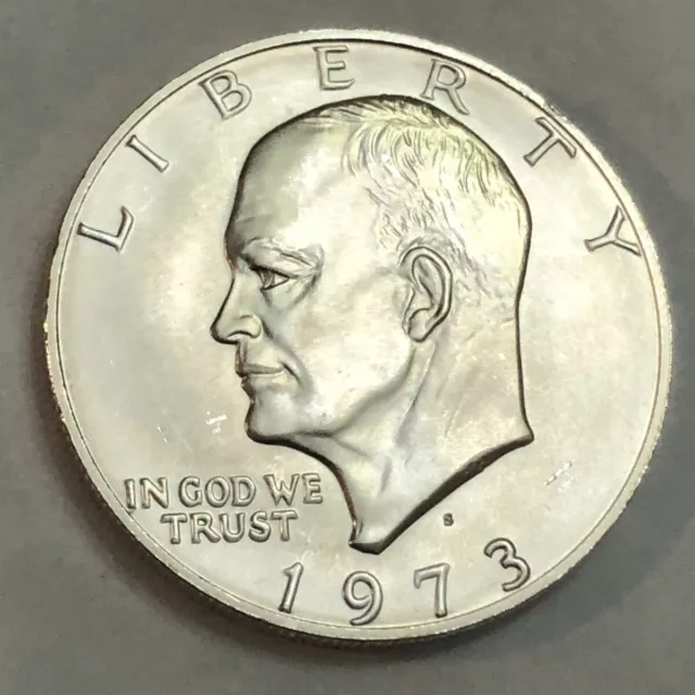 1973-S 40% silver gem BU Eisenhower IKE dollar.  #3