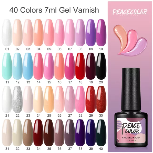 Nail Gel Polish Semi Permanent Nail Art 20/30/40 Color Soak off UV LED Nail Gel