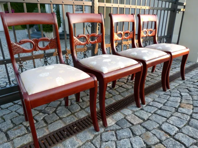 " 4 antike Stühle im Biedermeierstil "    Jahrhundertwende, uralte Originale!
