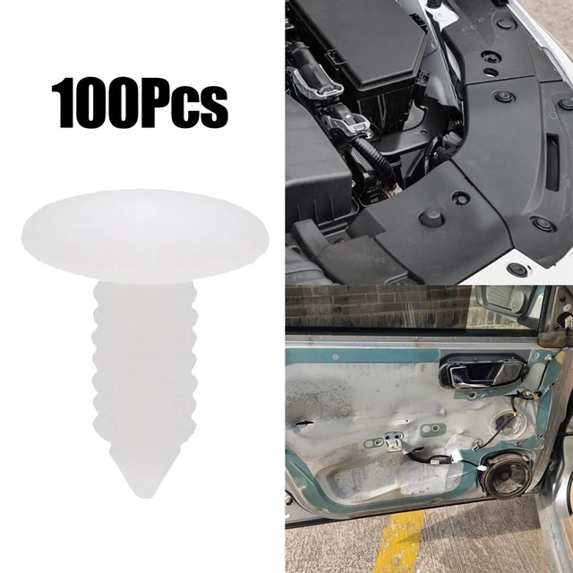 Clips 10* 100pz 100x 7,8 mm rivetti interni auto portatili in plastica di alta qualità