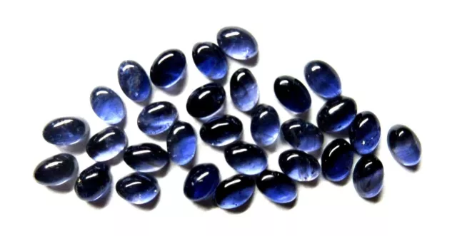 Naturel Iolite Ovale Cabochons 7x5 MM Calibré Taille Libre Pierre Précieuse, E