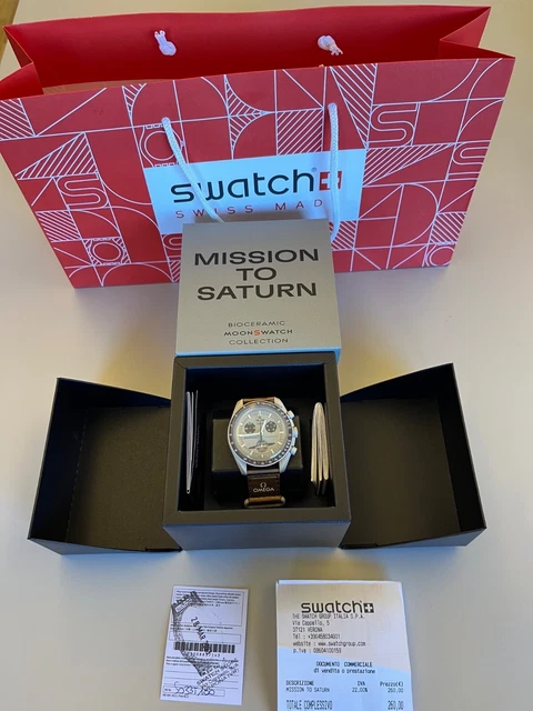 OMEGA X SWATCH Moonwatch Mission To Saturn - NUOVO, mai tolto dalla scatola