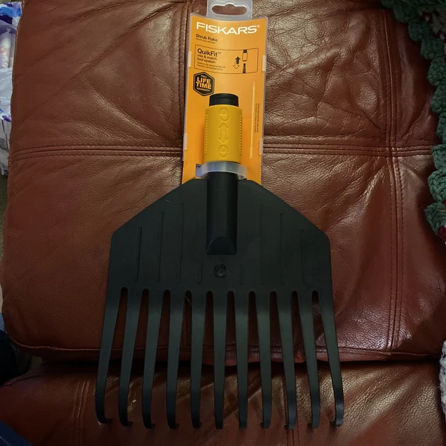Fiskars Shrub Rake Quikfit 11 Tine Head Mix & Match Tool System Lifetime Warrant