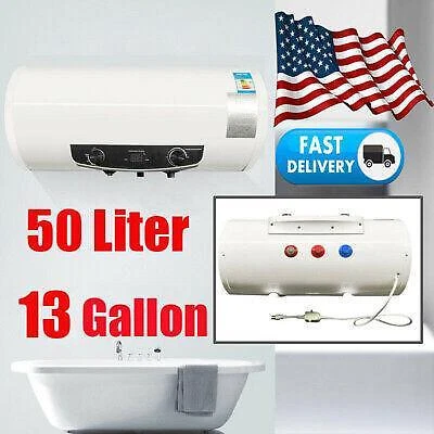Electric Hot Water Heater Warmer Large Tank House Bathroom Shower 50L 13 Gallon