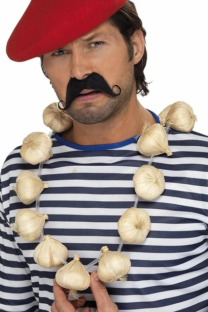 GARLIC NECKLACE GARLAND French Bastille Day Costume Accessory