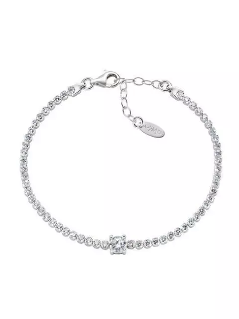 Femme Bracelet AMEN Tennis en Argent Rhodium ND à Choisir = P BT21TO