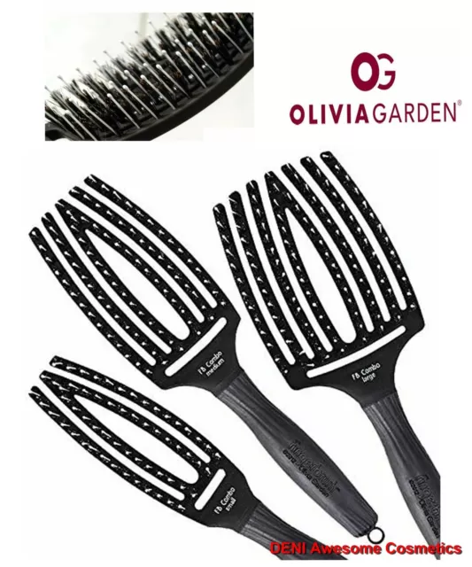 OLIVIA GARDEN FINGERBRUSH Combo Blend of Boar and Nylon Bristles Hair Brush  £17.99 - PicClick UK