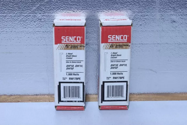 2 Boxes Senco RW17BPE 1-1/2" Hardwood Flooring L-Head Cleat Nails 16 Ga 1000 Pk