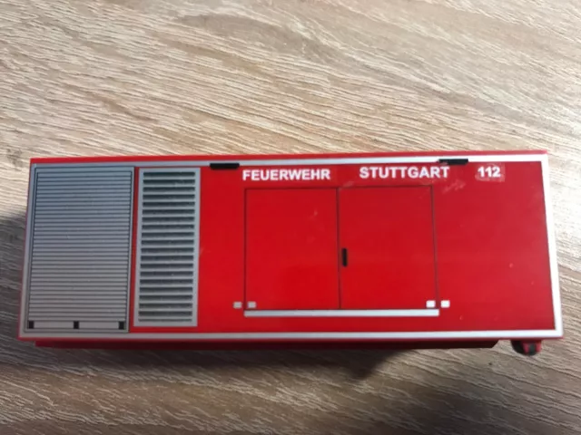 Feuerwehr Stuttgart Abrollbehälter   Abrollcontainer Strom Aggregat