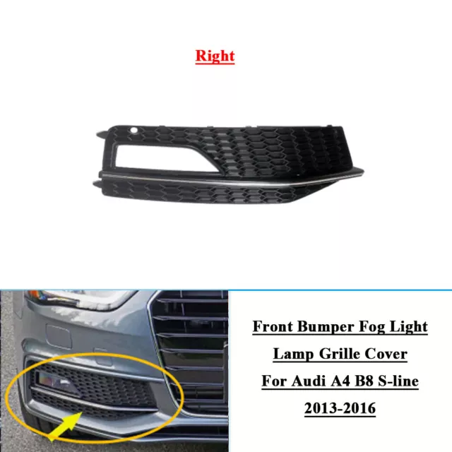 Front Bumper Fog Light Grille Cover For Audi A4 B8 S-line 13-16 Right 8K0807682M