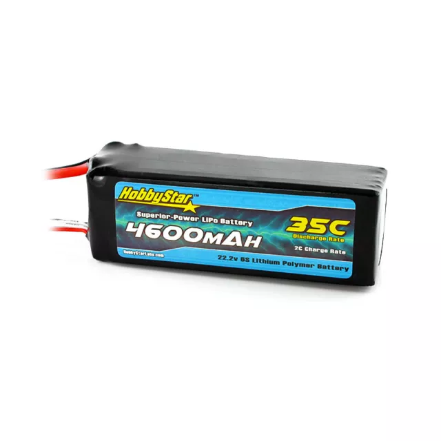 HobbyStar 4600mAh 6S 22.2V 35C LiPo Battery EC5 Plug, RC Goblin Trex Gaui Heli