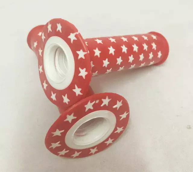 BMX / MTB Vintage Old School Grips Star NOS Haro Mongoose Handle Grips Red