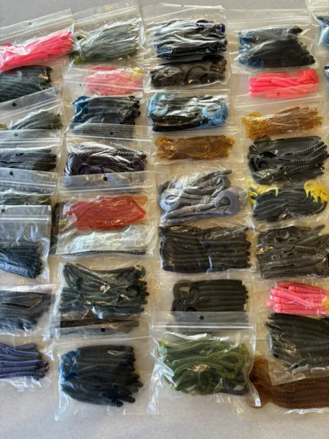 LOT OF 39 packs of soft plastic lures for bass fishing. New And Used.  $67.00 - PicClick
