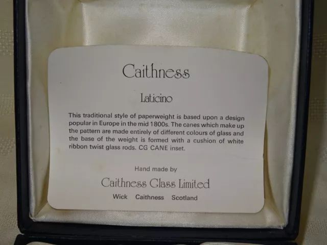 Papier en verre vintage CG Caithness en boîte - Laticino 3