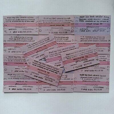 Used Sri Lankan Railway Train Tickets Different Collection Old Edmondson  40