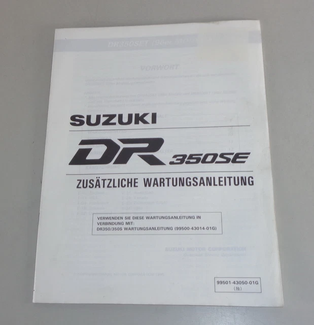 Manuel D'utilisation D'origine Suzuki DR 500 S/R - Guide Du Conducteur En Allemand - Occasion