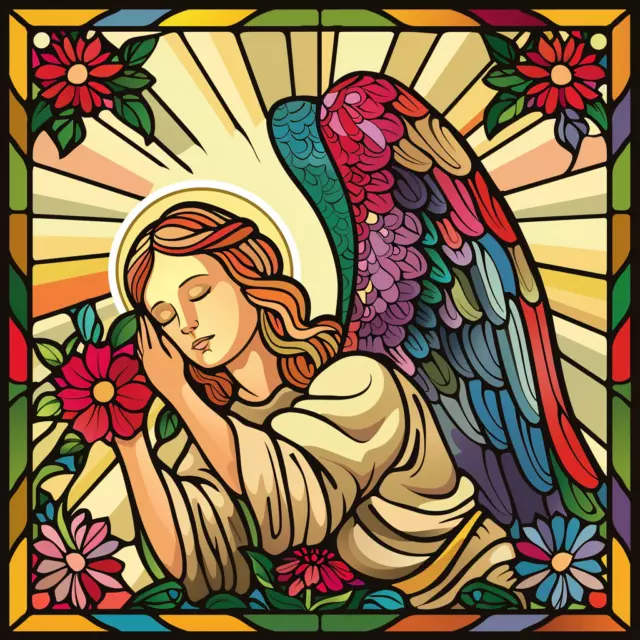 5D Diamond Painting Colorful Wing Abstract Angel Kit