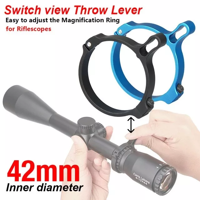 Tactical Hunting Switch View Throw Lever Ring Mount For Gun Riflescope