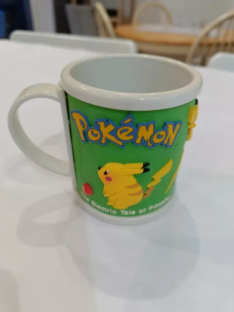 Vintage Nintendo - Plastic Mug Cup - 1998 The Electric Tale of Pikachu Pokemon