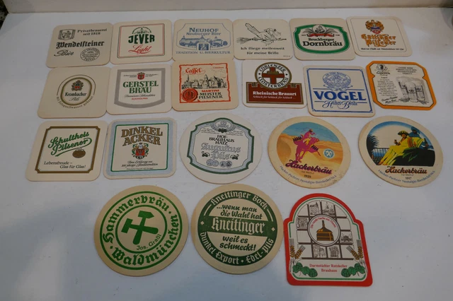 20 diff 1980's German Beer Matts or Coasters Lot of 20 Lot # 3