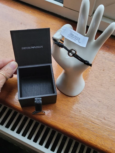 Bracciale Emporio Armani Lunghezza 3,5. Acciaio Inox. Cinghia per corda