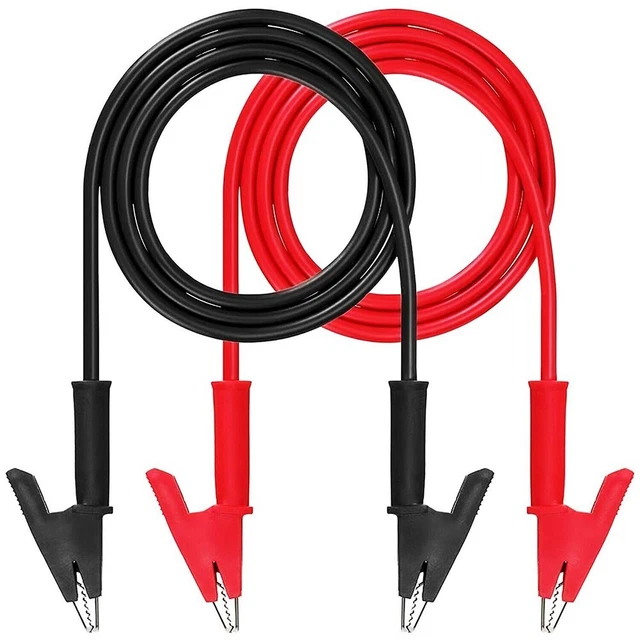 Câble de Test Alligator Pinces Électrique Pull Fils Set Silicone-Pvc Tout Neuf