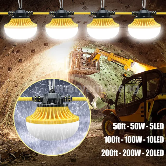 Super Bright LED Construction String Light Industrial Grade Temporary Work Light