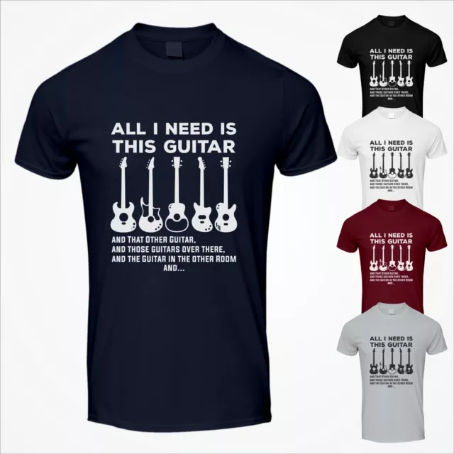 Guitar T Shirt Mens Funny Guitar TShirt Fender Gibson Guitarist Band Musician T