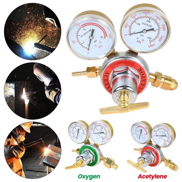 OXYGEN/ACETYLENE GAS REGULATOR Welding Cutting Torch Pressure Gauge