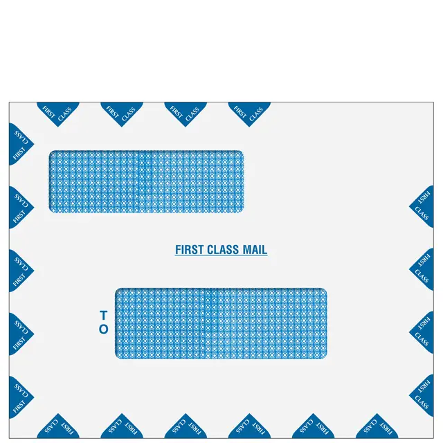 Double Window First Class Mail Envelope 50 envelopes