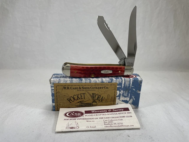 2008 CASE XX POCKET WORN 6207 SS Old Red Jig Bone Mini Trapper MINT IN BOX