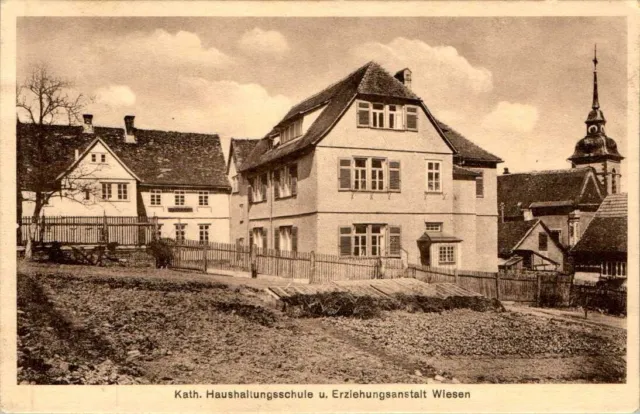 Ak Gruss Aus Wiesen Kreis Aschaffenburg Haushaltungsschule 1929 Unterfranken